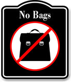 No Bags bag store BLACK Aluminum Composite Sign