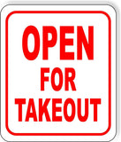 TOGO TAKEOUT PICKUP ONLY BLACK Aluminum Composite Outdoor Sign