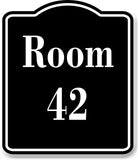 Room 42 Number Building BLACK Aluminum Composite Sign