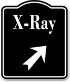 X-Ray 45 Degree Up Right Arrow BLACK Aluminum Composite Sign