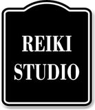 Reiki Studio BLACK Aluminum Composite Sign