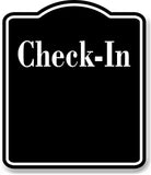 Check-In BLACK Aluminum Composite Sign