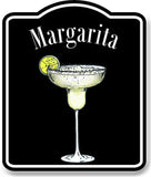 Margarita Cocktail Bar Sign BLACK Aluminum Composite Sign