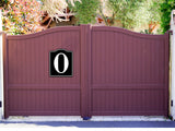 Letter O Bin Aisle Row Marker Label BLACK Aluminum Composite Sign