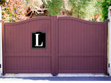 Letter L Bin Aisle Row Marker Label BLACK Aluminum Composite Sign