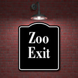 Zoo Exit BLACK Aluminum Composite Sign