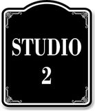 Studio 2 BLACK Aluminum Composite Sign