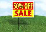50% off SALE RED YELLOW Plastic Yard Sign ROAD SIGN with Stand