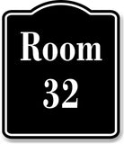 Room 32 Number Building BLACK Aluminum Composite Sign