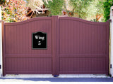 Wing 5 BLACK Aluminum Composite Sign