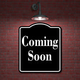 Coming Soon Elegant BLACK Aluminum Composite Sign
