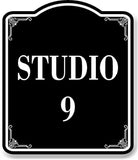 Studio 9 BLACK Aluminum Composite Sign