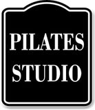Pilates Studio BLACK Aluminum Composite Sign