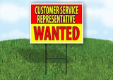 CUSTOMER SERVICE REPRESENTATIVE WANTED RED Yard Sign Road with Stand LAWN SIGN