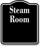 Steam Room BLACK Aluminum Composite Sign