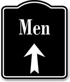 Men Up Arrow BLACK Aluminum Composite Sign