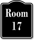 Room 17 Number Building BLACK Aluminum Composite Sign