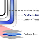 Karaoke Down Arrow BLACK Aluminum Composite Sign