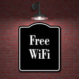 Free WiFi Elegant BLACK Aluminum Composite Sign