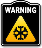 Warning Low Temperture Caution OSHA Danger BLACK Aluminum Composite Sign