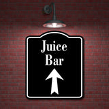 Juice Bar Up Arrow BLACK Aluminum Composite Sign