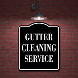 Gutter Cleaning Service BLACK Aluminum Composite Sign