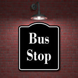 Bus Stop BLACK Aluminum Composite Sign