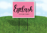 EYELASH EXTENSIONS SPA PINK Plastic Yard Sign ROAD SIGN with Stand