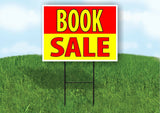 BOOK SALE RED YELLOW Plastic Yard Sign ROAD SIGN with Stand