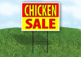 CHICKEN SALE RED YELLOW Plastic Yard Sign ROAD SIGN with Stand
