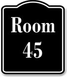 Room 45 Number Building BLACK Aluminum Composite Sign