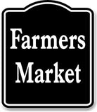 Farmers Market BLACK Aluminum Composite Sign