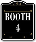 Booth 4 Vintage BLACK Aluminum Composite Sign