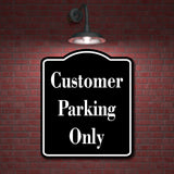 Customer Parking Only BLACK Aluminum Composite Sign