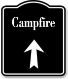 Campfire Up Arrow BLACK Aluminum Composite Sign