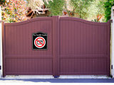 No Credit Cards Symbol Prohibition BLACK Aluminum Composite Sign
