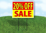 20% off SALE RED YELLOW Plastic Yard Sign ROAD SIGN with Stand