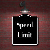 Speed Limit Elegant BLACK Aluminum Composite Sign