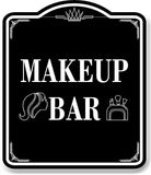 Makeup Bar Icons BLACK Aluminum Composite Sign