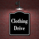 Clothing Drive BLACK Aluminum Composite Sign