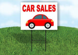CAR SALES Plastic Yard Sign ROAD SIGN with Stand