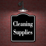 Cleaning Supplies BLACK Aluminum Composite Sign