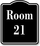 Room 21 Number Building BLACK Aluminum Composite Sign