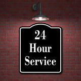 24 Hour Service Elegant BLACK Aluminum Composite Sign