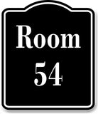 Room 54 Number Building BLACK Aluminum Composite Sign