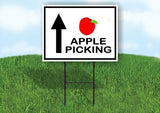 APPLE STRAIGHT  ARROW BLACK Yard Sign with Stand LAWN SIGN