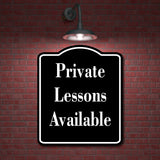 Private Lessons Available Range Gun Archery BLACK Aluminum Composite Sign