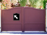 45 degree Up Left Arrow Directional BLACK Aluminum Composite Sign