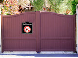 No Firearms Symbol BLACK Aluminum Composite Sign