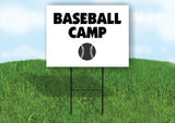 Baseball Camp Plastic Yard Sign ROAD SIGN with Stand